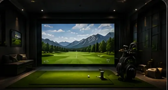 Premium home golf simulator